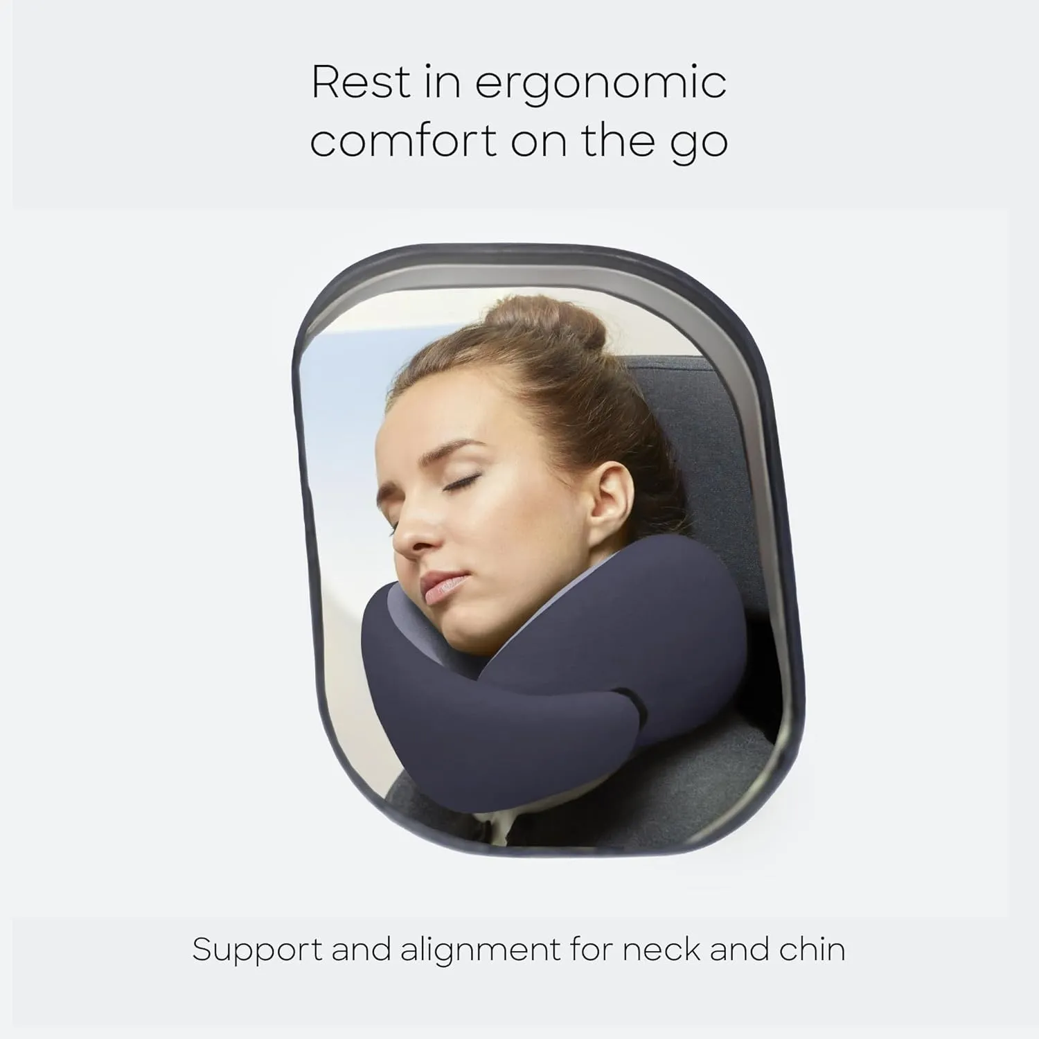 Ostrichpillow Go Neck Pillow, Travel Pillows for Airplanes, Premium Memory Foam Travel Pillow, 360º Ergonomic Design, Asymmetrical Sides, Travel Bag Included, Washable Modal Cover