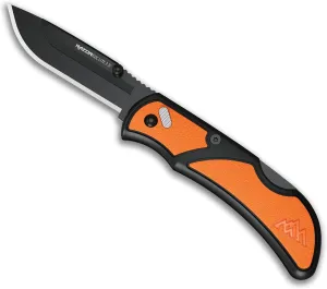 OUTDOOR EDGE Razor EDC Lite Folding Pocket Knife with Clip | Compact 2.5” Replaceable Blade Knife with RazorSafe Blades | Perfect Small Blade for Men, Women, Work & Camping (Orange, 2 Black Blades)