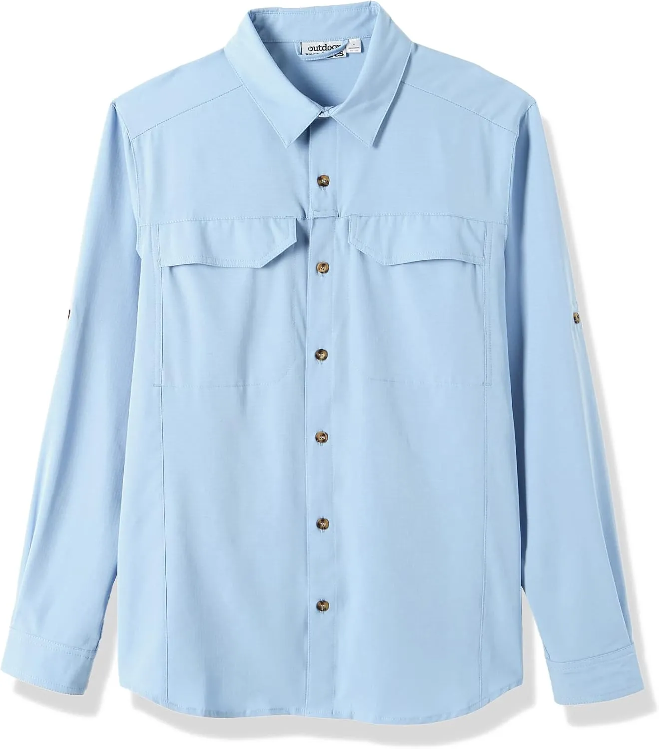 Outdoor Ventures Men's UPF 50  UV Sun Protection SPF Hiking Shirt Long Sleeve Lightweight Quick Dry for Safari Travel Fishing