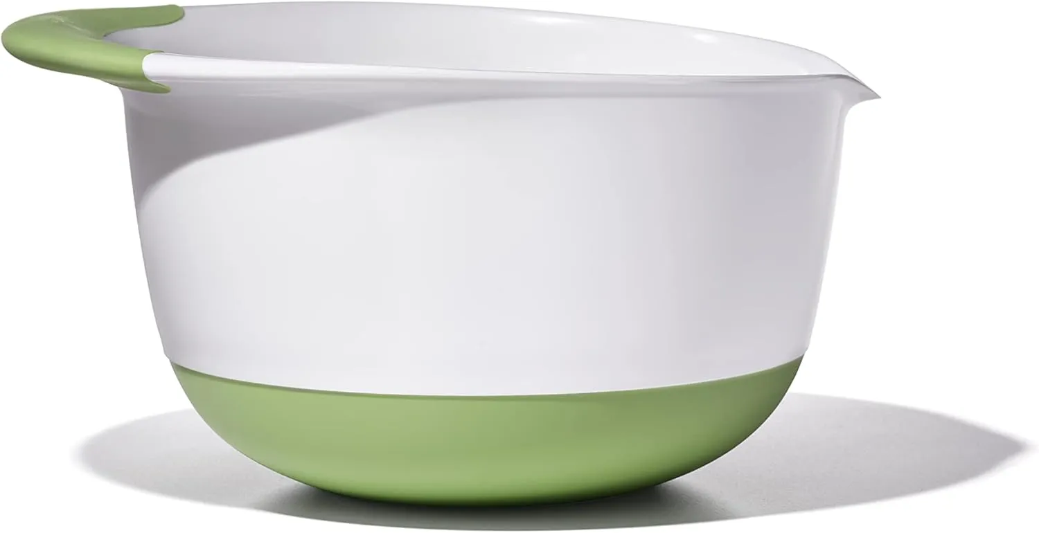 OXO Plastic Good Grips 3-Piece Mixing Bowl Set with Red/Green/Blue Handles