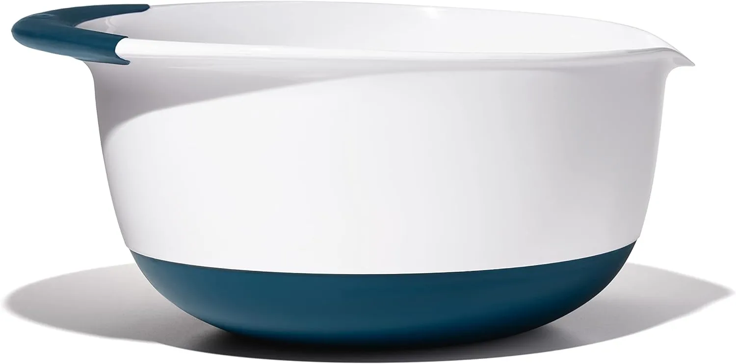 OXO Plastic Good Grips 3-Piece Mixing Bowl Set with Red/Green/Blue Handles