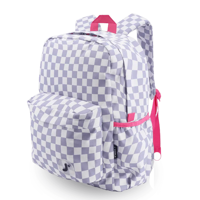 Oz Daypack Backpack in Lavender Checkers