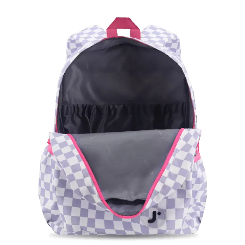 Oz Daypack Backpack in Lavender Checkers