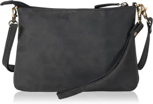 Ozora Leather Small Crossbody Purses for Women Mini Travel Purse with Adjustable Strap Leather Wristlet Purses
