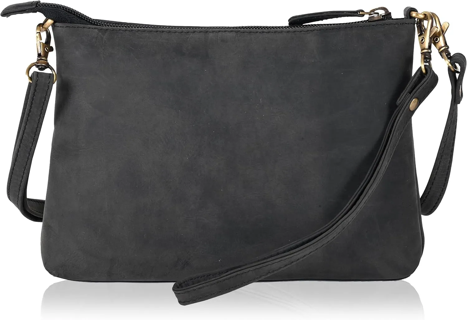 Ozora Leather Small Crossbody Purses for Women Mini Travel Purse with Adjustable Strap Leather Wristlet Purses