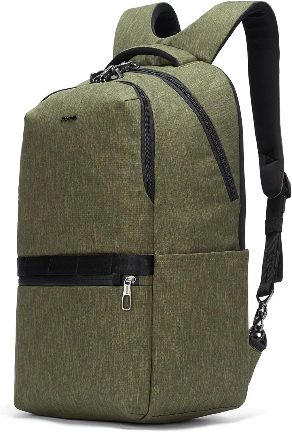 Pacsafe Metrosafe X Anti Theft 25L Backpack - With Padded 15" Laptop Sleeve, Tweed Green (30645517)