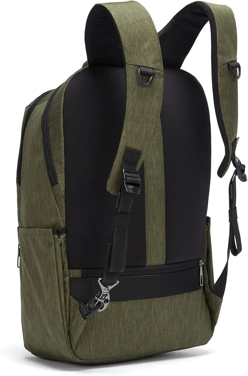 Pacsafe Metrosafe X Anti Theft 25L Backpack - With Padded 15" Laptop Sleeve, Tweed Green (30645517)