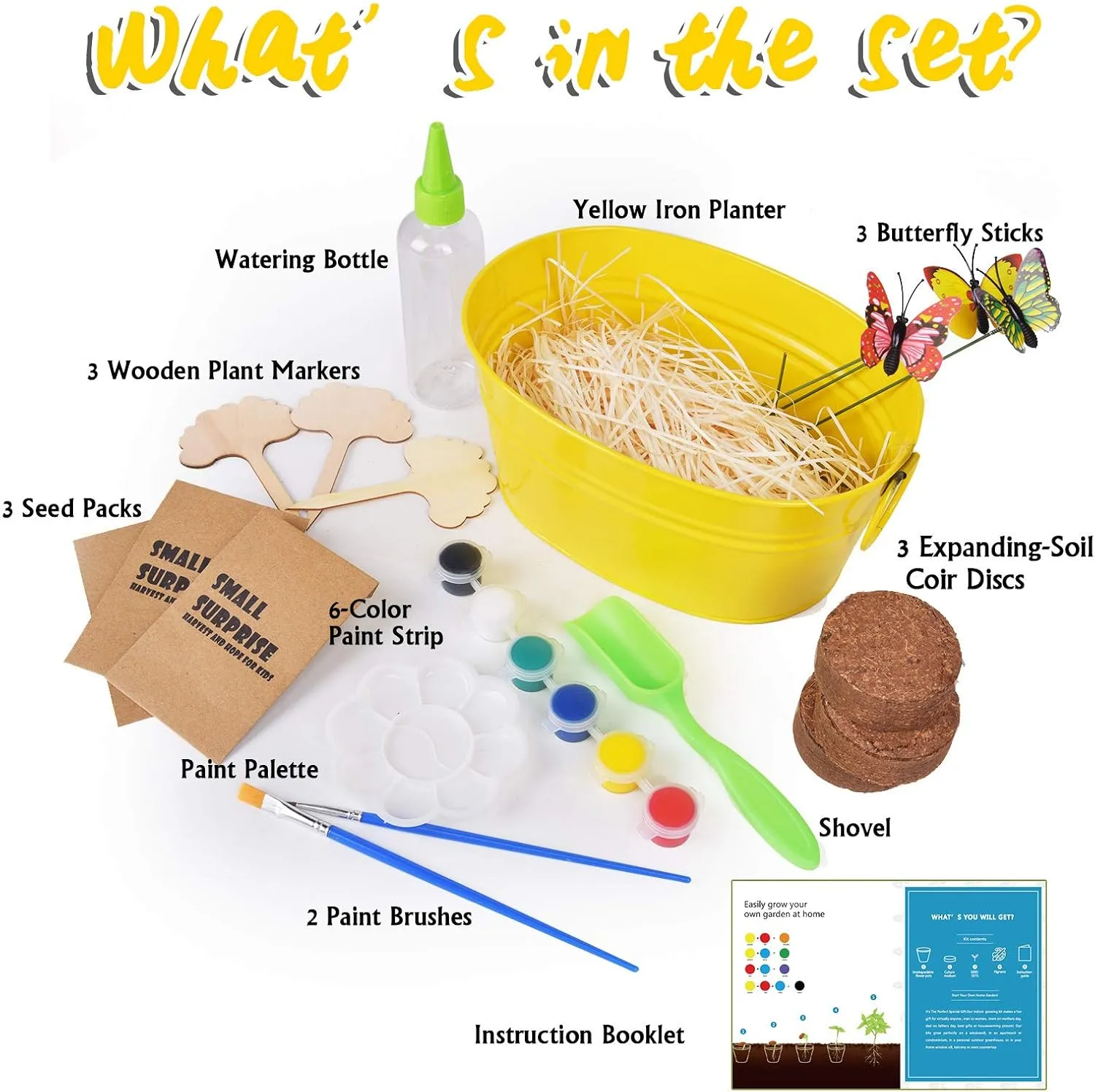 Paint & Plant Flower Gardening Kit - Gifts for Girls Ages 8-12, Arts and Crafts for Kids Ages 8-12, Kids Gardening Set, Birthday Toys Christmas Gifts for Girls Boys Ages 4 5 6 7 8 9 10 11 12
