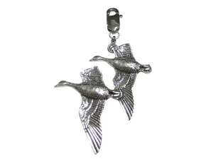 Pair of Duck Birds Pendant Zipper Pull Charm