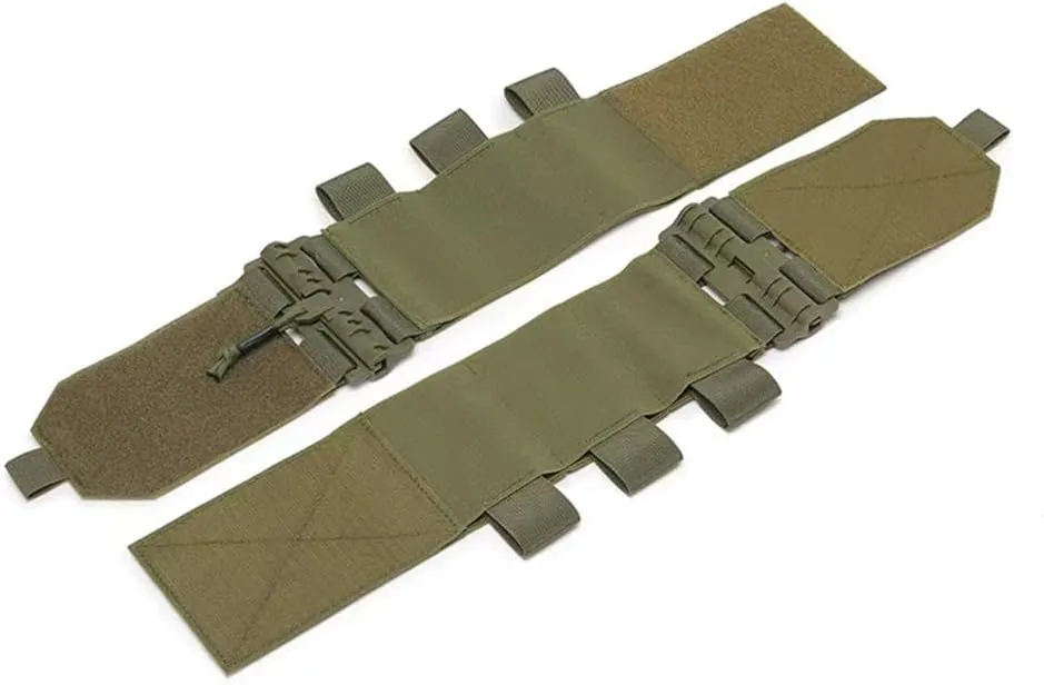 Pair of Elastic Tactical Vest Cummerbund Quick Release Mounting Strap with Magazine Pouches