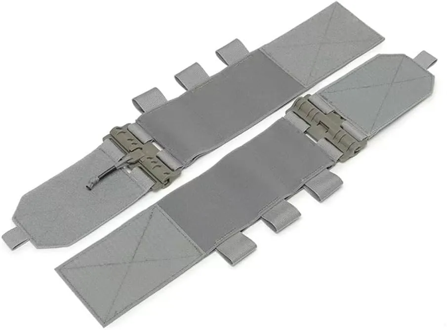 Pair of Elastic Tactical Vest Cummerbund Quick Release Mounting Strap with Magazine Pouches
