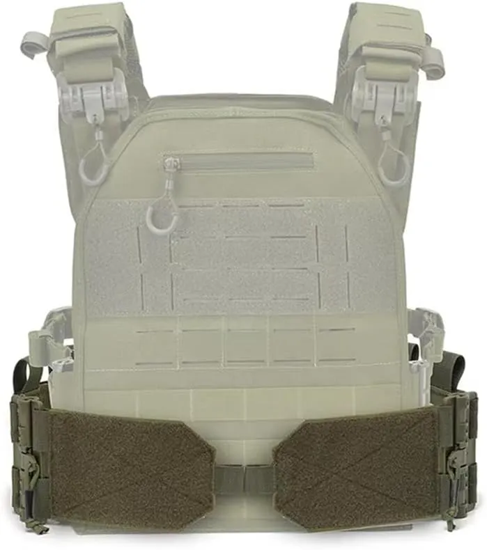 Pair of Elastic Tactical Vest Cummerbund Quick Release Mounting Strap with Magazine Pouches