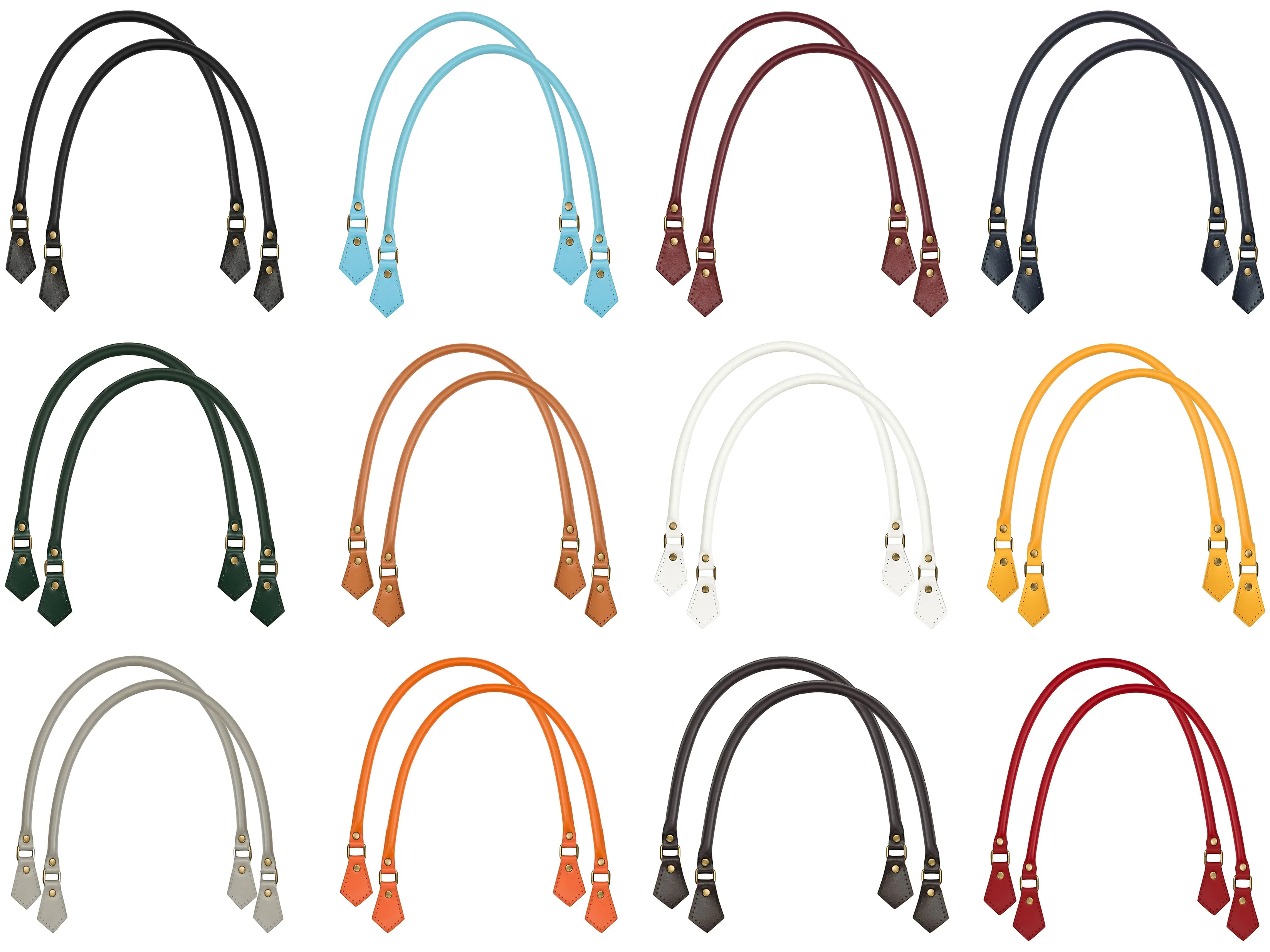 Pair of Real Leather Replacement Handbag Handles