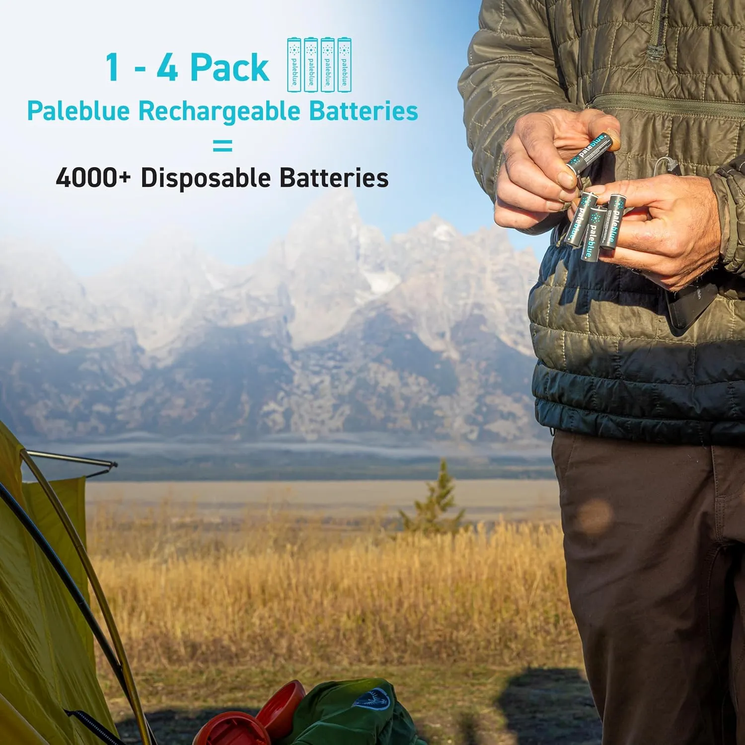 paleblue USB Rechargeable AA Batteries (4-Pack) - 2550mWh Lithium Ion, 1.5V, 1000  Charge Cycles, Includes 4-in-1 USB-A to USB-C Charging Cable, LED Charge Indicator, Quick 1.9 Hour Charging
