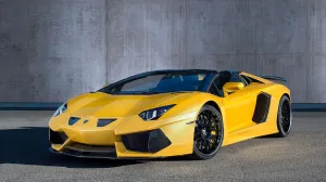 Palmetto Posters 24x36 Poster: hamann Lamborghini Aventador Roadster lb834 Yellow Side View 102654