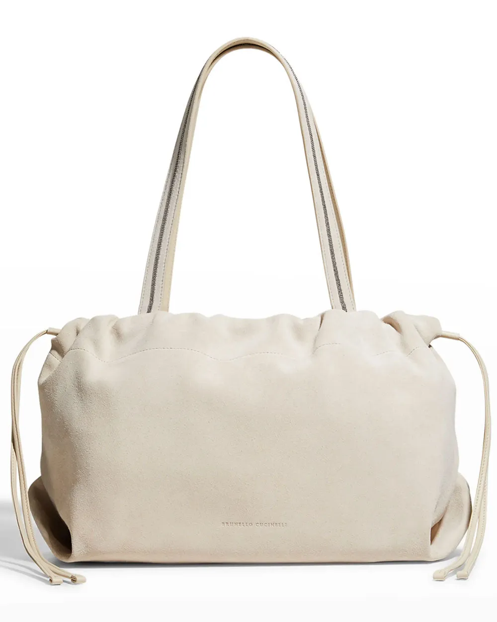 Panama Suede Drawstring Top Handle Bag