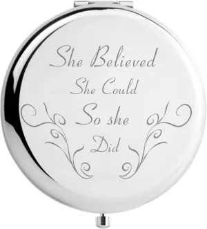 Paryale Graduation Gifts for Her Makeup Mirror, Engraved College/High School Graduation Present for Daughter or Women (Graduation Gifts)