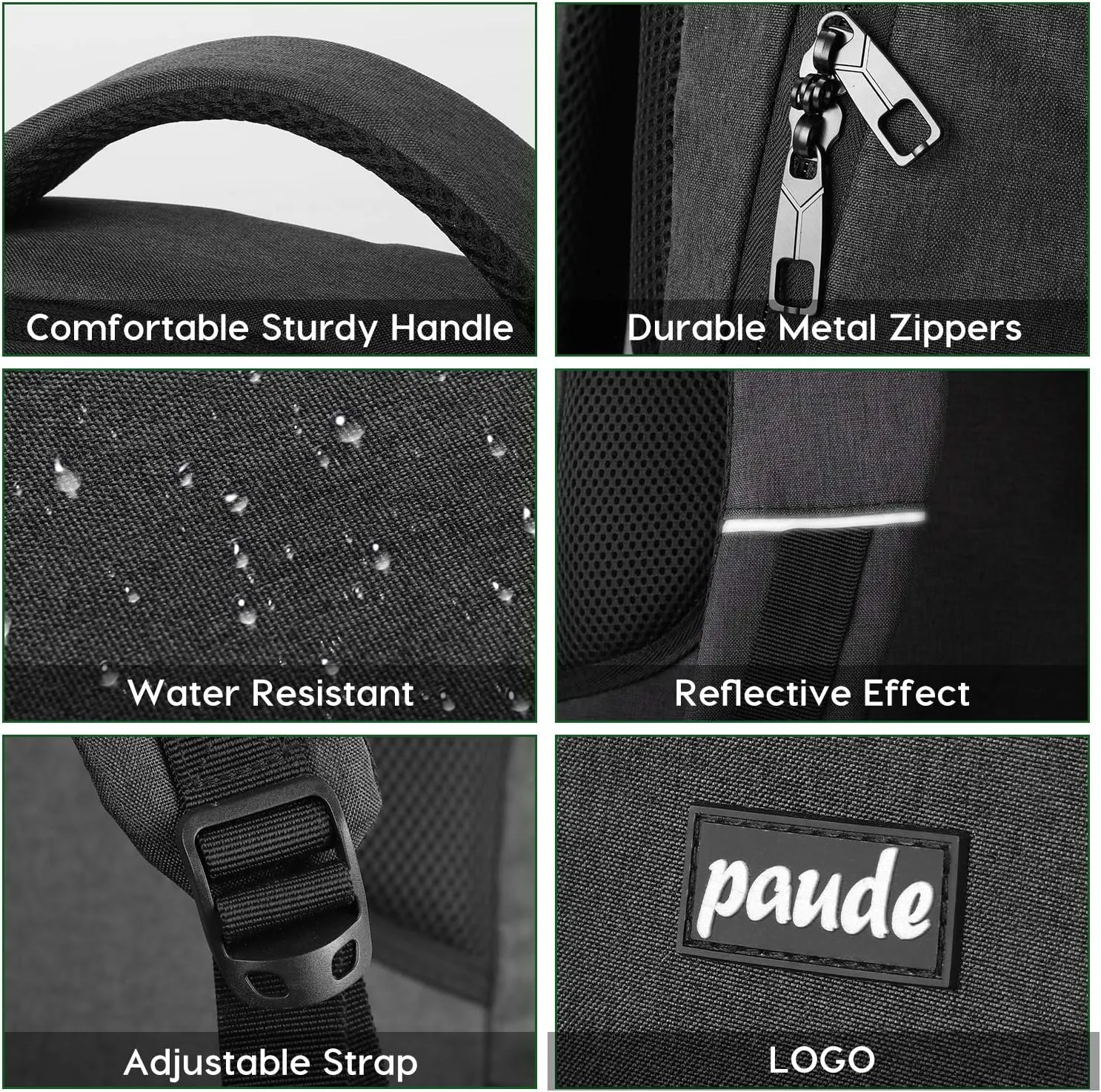 Paude Backpack for Men and Women,School Backpack for Teens,15.6 inch Laptop Backpack with USB Charging port for Business College Travel