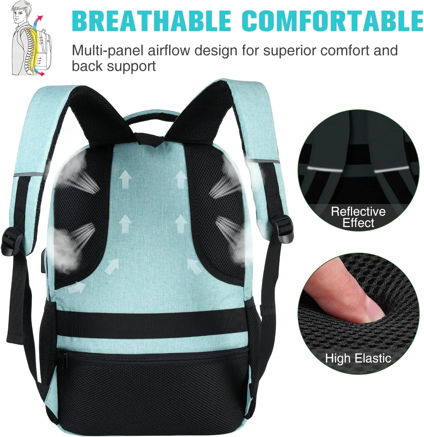 Paude School Backpack,17.3 Inch Laptop Backpack Women Bookbag Rucksack for Teen Girls,School Bags for Teens