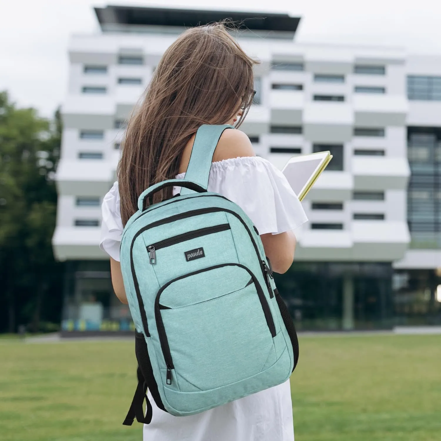 Paude School Backpack,17.3 Inch Laptop Backpack Women Bookbag Rucksack for Teen Girls,School Bags for Teens