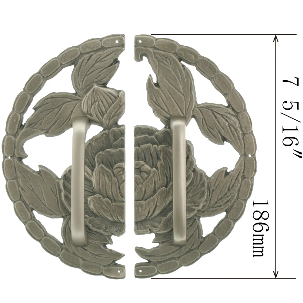 Peony Decorative Plate with Grip Handles