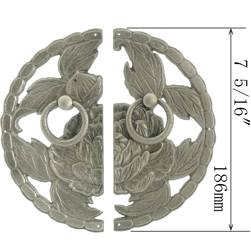 Peony Decorative Plate with Ring Handles