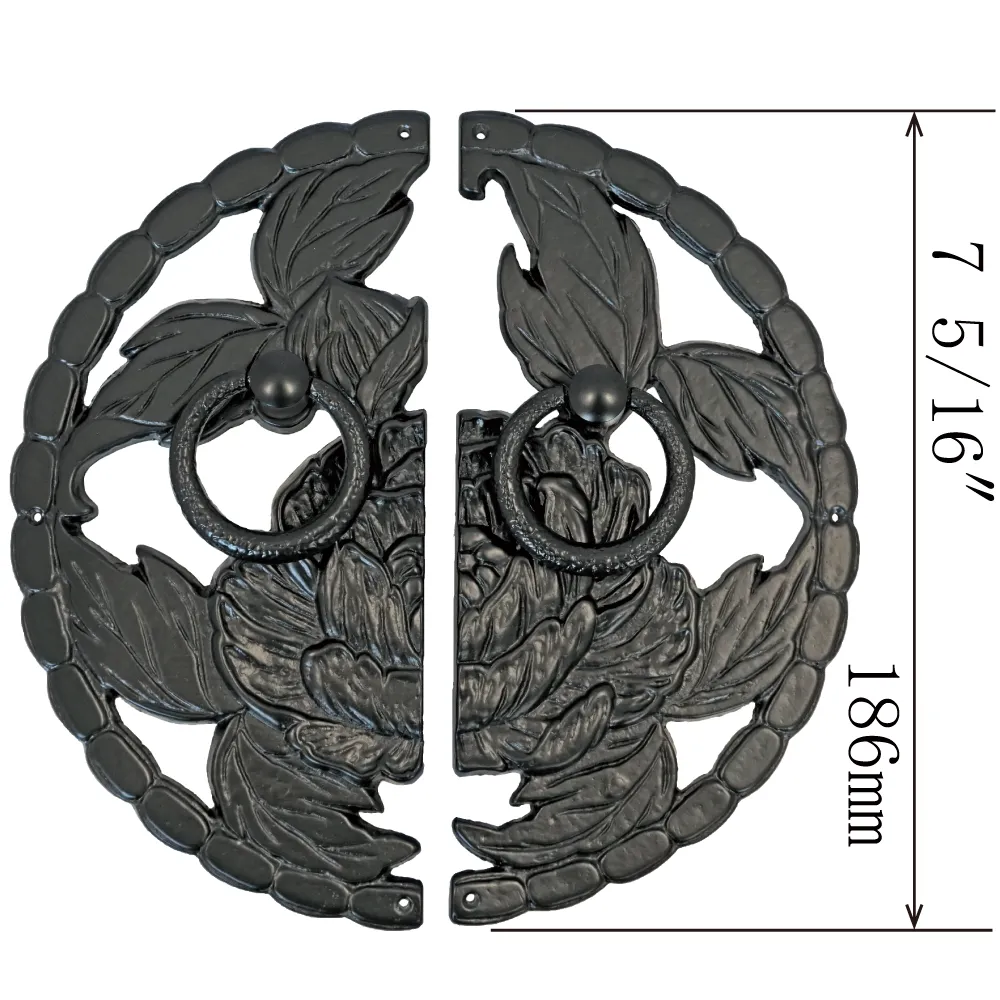 Peony Decorative Plate with Ring Handles