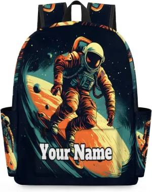 Personalized Astronaut Universe Preschool Toddler Backpack for Boys Girls Custom Kids Name Small Bookbags Kindergarten Elementary Backpack, Space