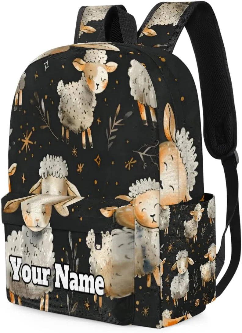 Personalized Cute Sheep Preschool Toddler Backpack for Boys Girls Custom Kids Name Small Bookbags Kindergarten Elementary Backpack, Cute Sheep