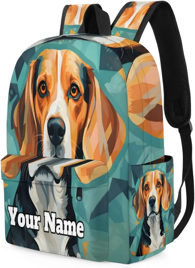 Personalized Labrador Dog Preschool Toddler Backpack for Boys Girls Custom Kids Name Small Bookbags Kindergarten Elementary Backpack, Dog Print