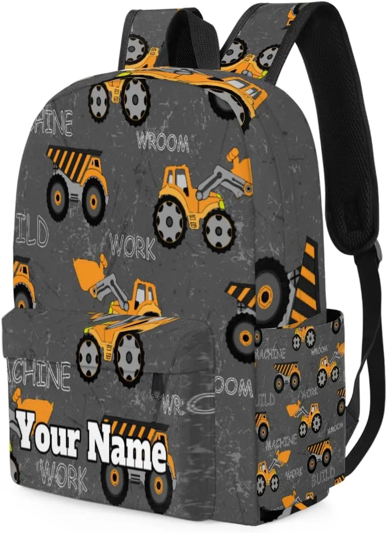 Personalized Seamless Pattern Preschool Toddler Backpack for Boys Girls Custom Kids Name Small Bookbags Kindergarten Elementary Backpack, Cars