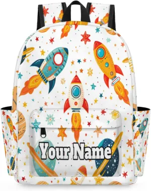 Personalized Solar System Planets Preschool Toddler Backpack for Boys Girls Custom Kids Name Small Bookbags Kindergarten Elementary Backpack, Solar System