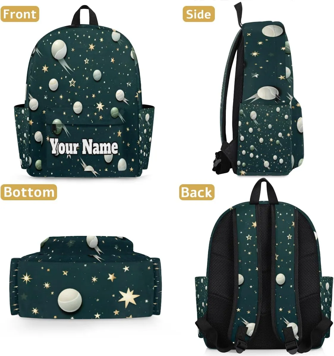 Personalized Sports Ball Preschool Toddler Backpack for Boys Girls Custom Kids Name Small Bookbags Kindergarten Elementary Backpack, Sports