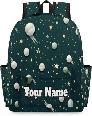 Personalized Sports Ball Preschool Toddler Backpack for Boys Girls Custom Kids Name Small Bookbags Kindergarten Elementary Backpack, Sports