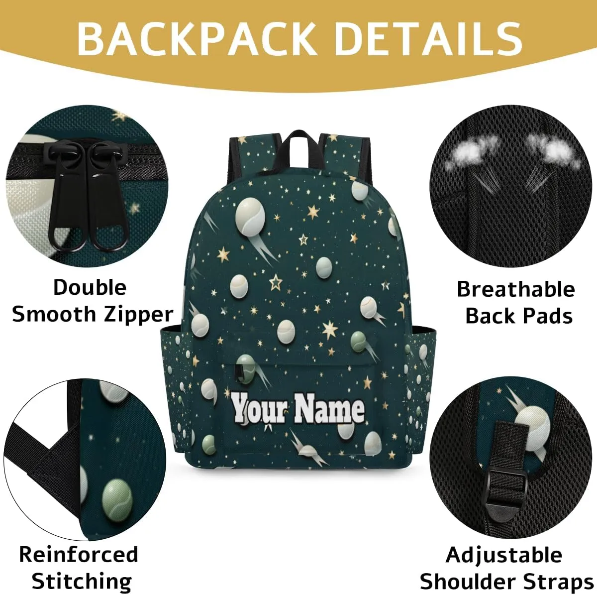 Personalized Sports Ball Preschool Toddler Backpack for Boys Girls Custom Kids Name Small Bookbags Kindergarten Elementary Backpack, Sports