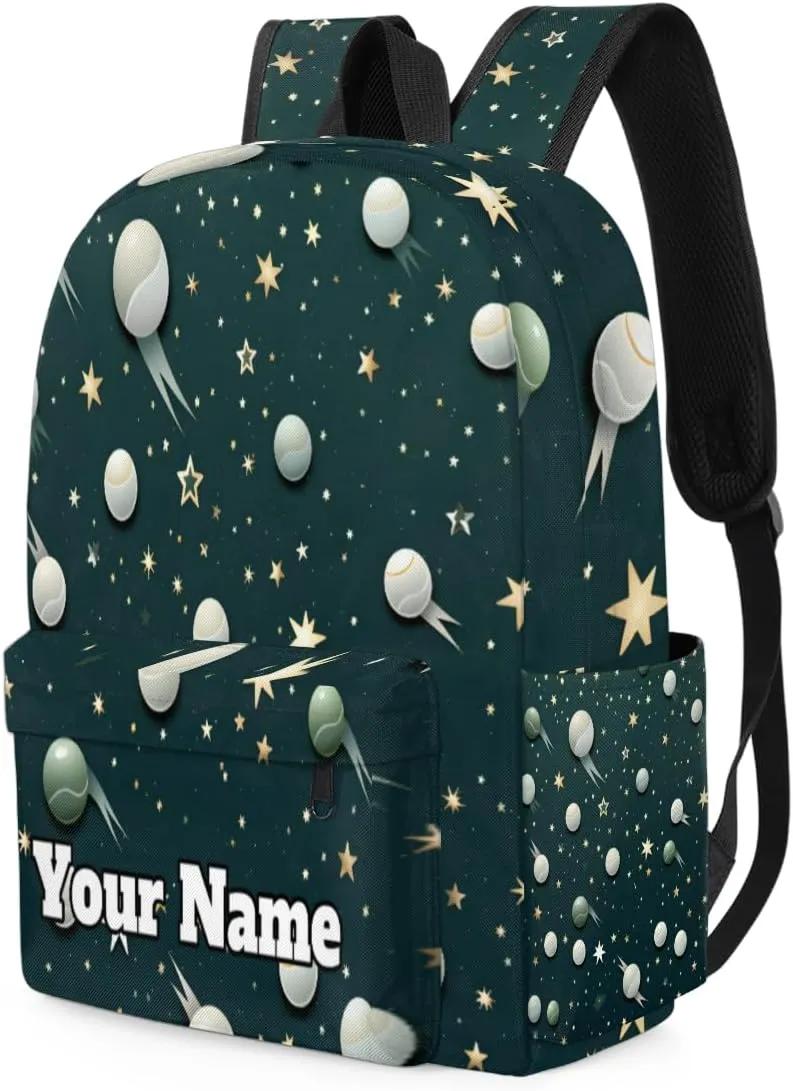 Personalized Sports Ball Preschool Toddler Backpack for Boys Girls Custom Kids Name Small Bookbags Kindergarten Elementary Backpack, Sports