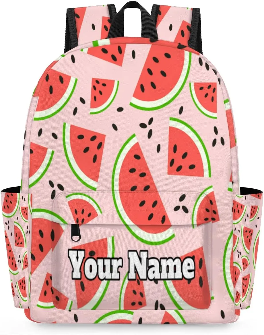 Personalized Watermelon Preschool Toddler Backpack for Boys Girls Custom Kids Name Small Bookbags Kindergarten Elementary Backpack, Summer Fruit Watermelon
