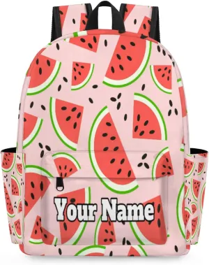Personalized Watermelon Preschool Toddler Backpack for Boys Girls Custom Kids Name Small Bookbags Kindergarten Elementary Backpack, Summer Fruit Watermelon
