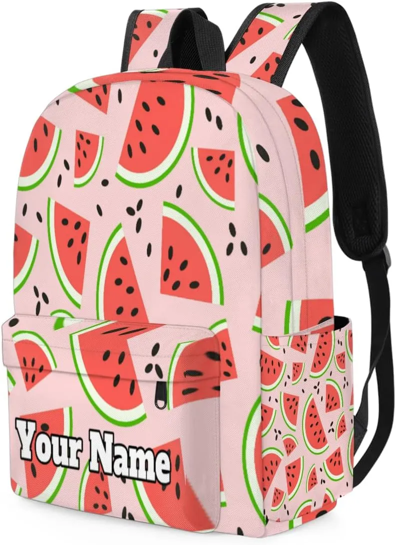 Personalized Watermelon Preschool Toddler Backpack for Boys Girls Custom Kids Name Small Bookbags Kindergarten Elementary Backpack, Summer Fruit Watermelon