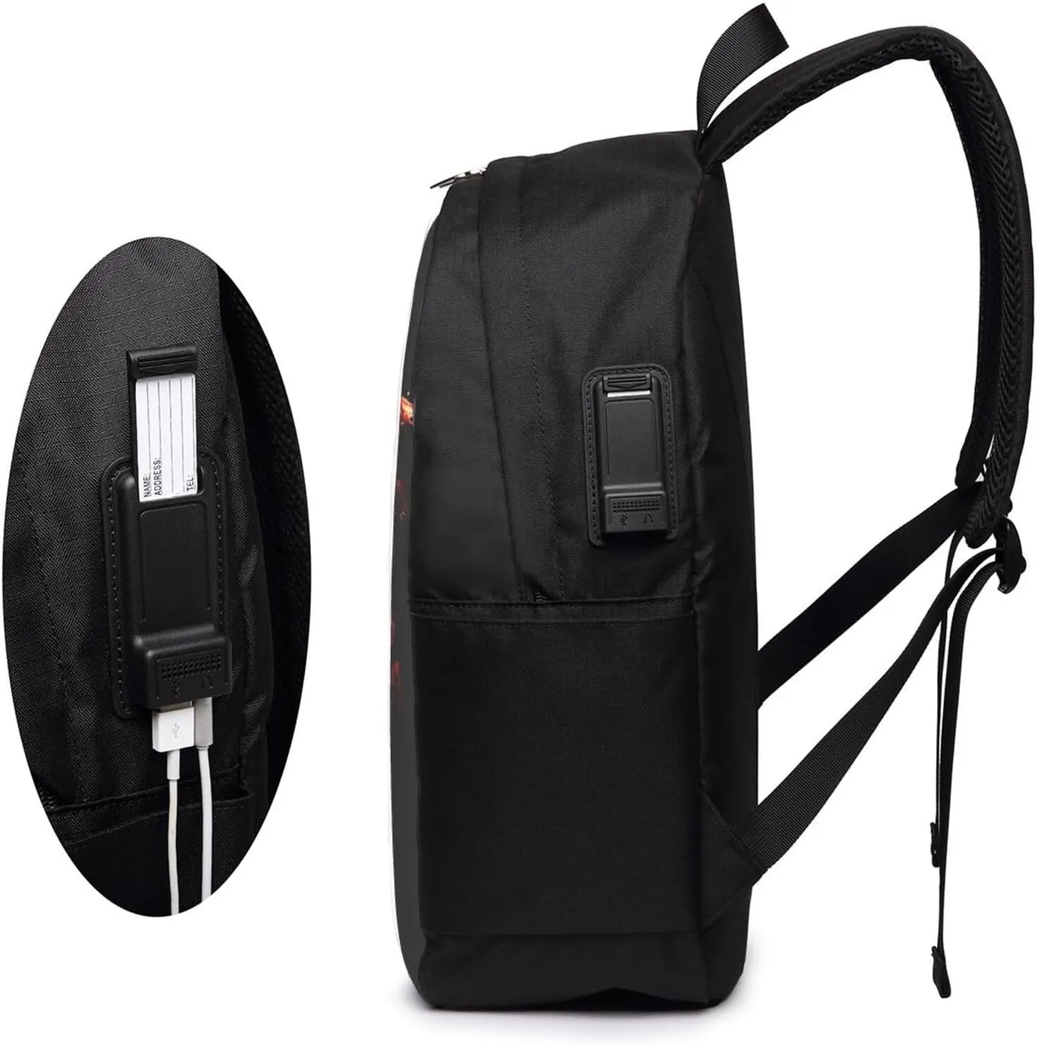 Peruvian Peru Flag African Lion Laptop Backpacks Travel Backpack Casual Business Daypack Sport Rucksack Computer Bag Fits up to 17 Inch Notebook with USB Port