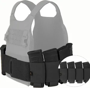 PETAC GEAR Elastic Cummerbund for Tactical Vest Stretch Cummerbund with 8 Pouches for FCPC LBT LBX