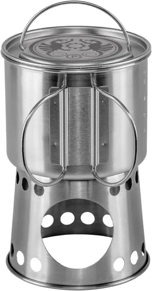 Petromax Cooking Cup 2 in 1 Cooking Plate and Cup with Folding Handles