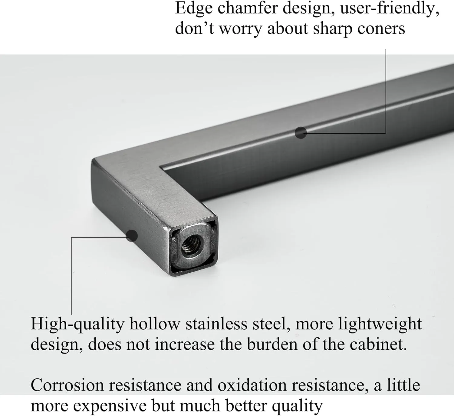 Pewter Cabinet Pulls 10 Pack 3 3/4 Inch Hole Center Ancient Grey Drawer Pulls Stainless Steel Modern Square Cupboard Handles Kitchen Handles for Cabinets Grey Hardware