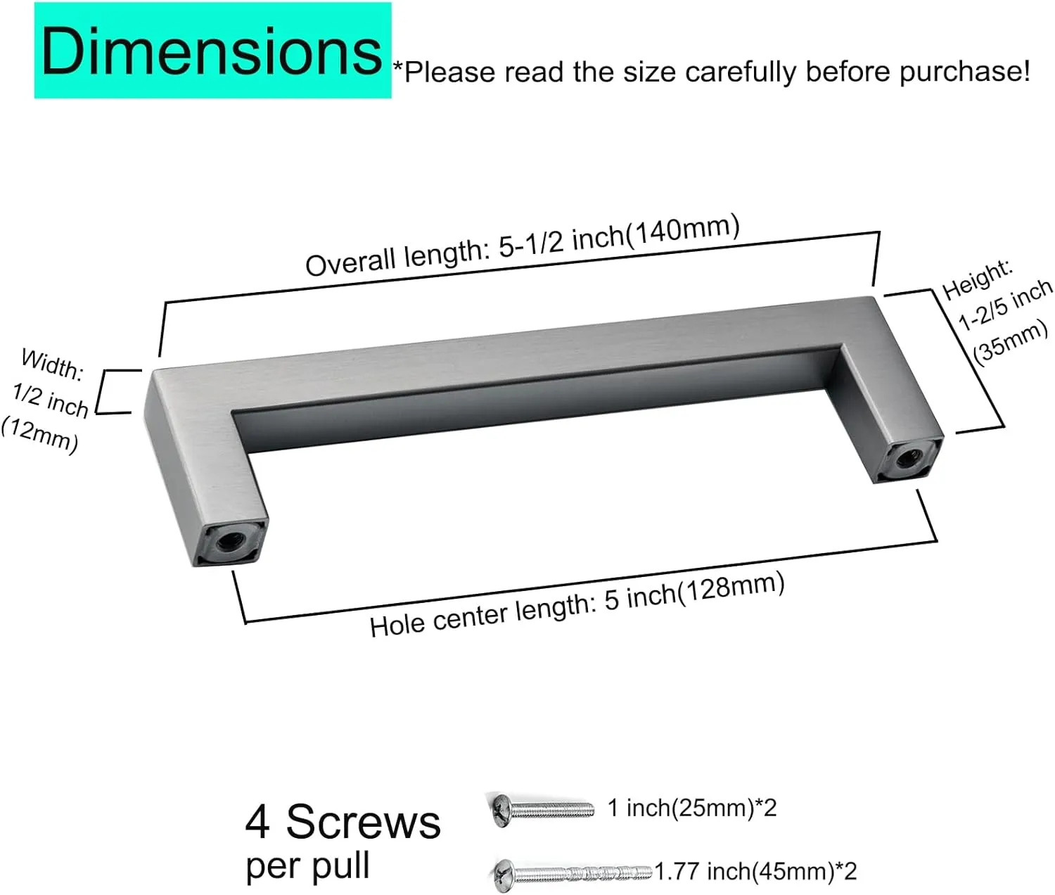 Pewter Cabinet Pulls 10 Pack 3 3/4 Inch Hole Center Ancient Grey Drawer Pulls Stainless Steel Modern Square Cupboard Handles Kitchen Handles for Cabinets Grey Hardware