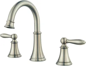 Pfister Courant Bathroom Sink Faucet, 8-Inch Widespread, 2-Handle, 3-Hole, Brushed Nickel Finish, LF049COKK