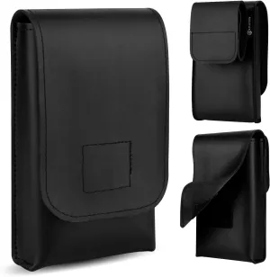 Phone Pouch for Jedi Cosplay - Ultra Fiber PU Leather Phone Holster Case with Belt Loop Keeper, Costume Accessory for Halloween, Conventions & Roleplay (Brown - S)