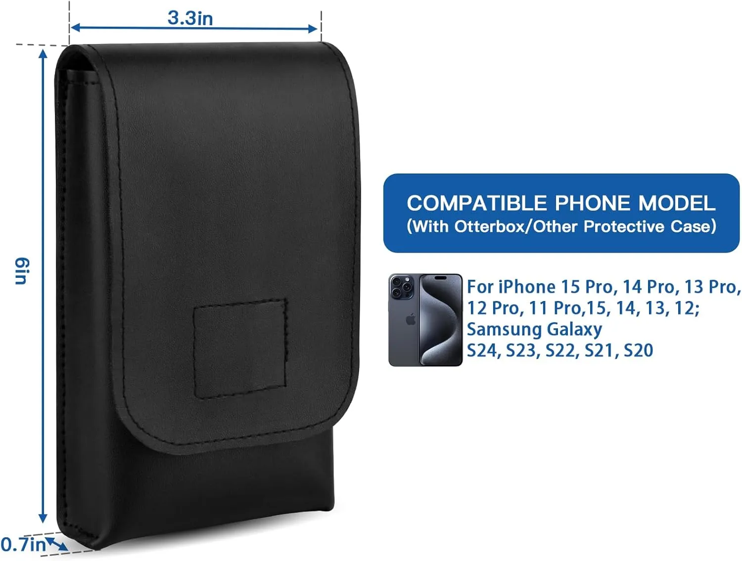 Phone Pouch for Jedi Cosplay - Ultra Fiber PU Leather Phone Holster Case with Belt Loop Keeper, Costume Accessory for Halloween, Conventions & Roleplay (Brown - S)