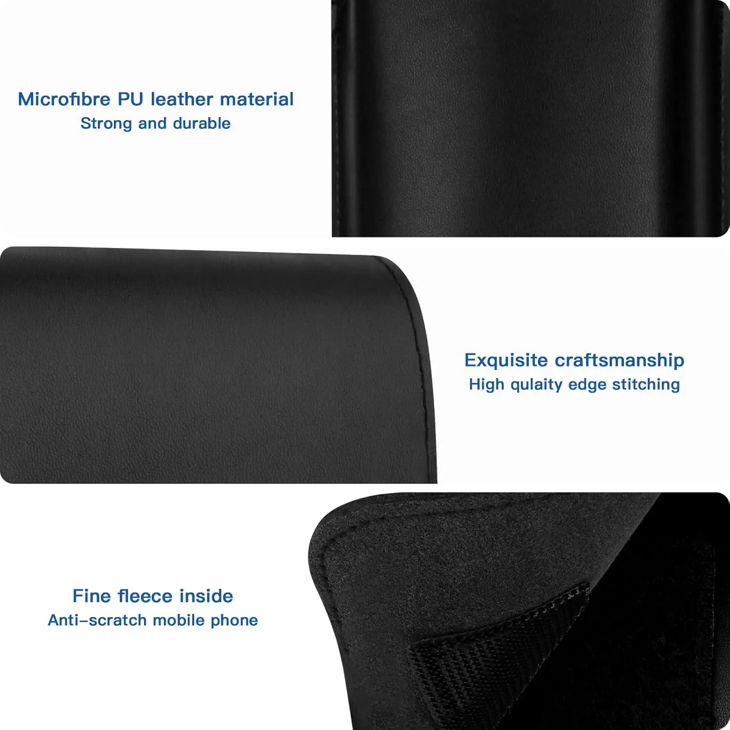 Phone Pouch for Jedi Cosplay - Ultra Fiber PU Leather Phone Holster Case with Belt Loop Keeper, Costume Accessory for Halloween, Conventions & Roleplay (Brown - S)