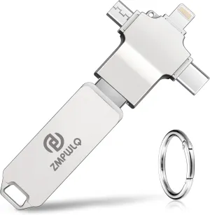 Photo Stick 128GB-Auto-Secure-Backup-USB-Flash-Drive-Saver-Memory-Stick-Photo-Finder for Phone/iPhone/iPad/Android/PC-4-in-1-Thumb-Drive-External-Storage for All Devices,Backup Photos,Videos,Contacts