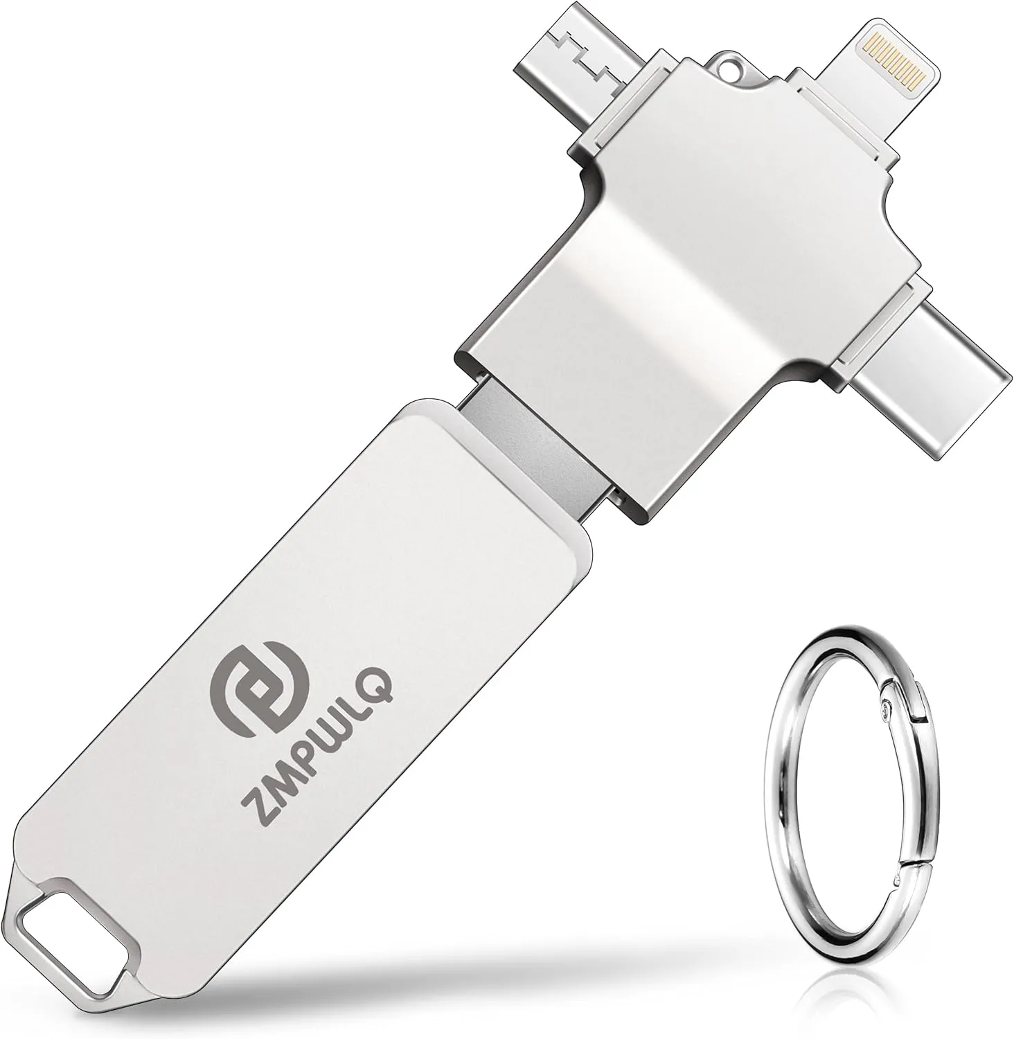 Photo Stick 128GB-Auto-Secure-Backup-USB-Flash-Drive-Saver-Memory-Stick-Photo-Finder for Phone/iPhone/iPad/Android/PC-4-in-1-Thumb-Drive-External-Storage for All Devices,Backup Photos,Videos,Contacts